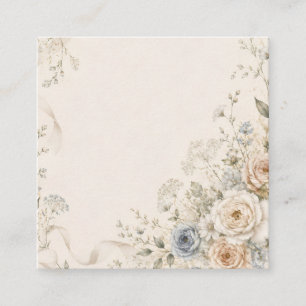 Faire-part de mariage avec des détails floraux gra