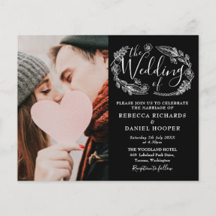 Faire-Part de Mariage avec Détails de Photo de Fol