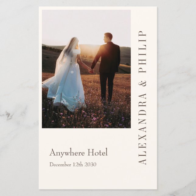 Faire-part de mariage avec Elegant Typography prog (Devant)