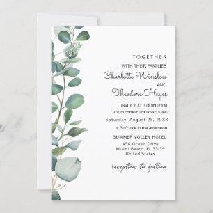 Faire-Part de Mariage avec Eucalyptus de Jardin et