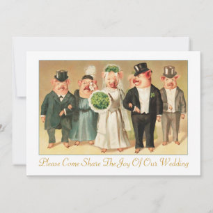 Faire-part de mariage avec la fête de la mariée de