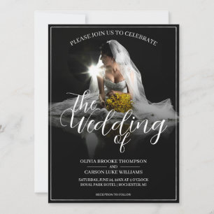 Faire-part de mariage avec mariée assise - Classiq