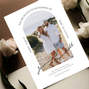 Faire-part de mariage avec Modèle photo modifiab