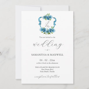 Faire-part de mariage avec monogramme et photo d'h