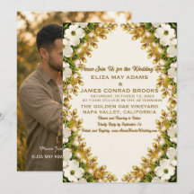 Faire-part de mariage avec photo de cornouiller de