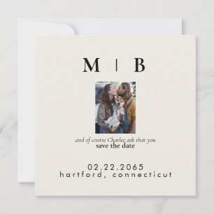 Faire-part de mariage avec photo de couple et anim