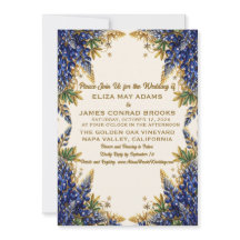 Faire-part de mariage avec photo de Texas Bluebonn