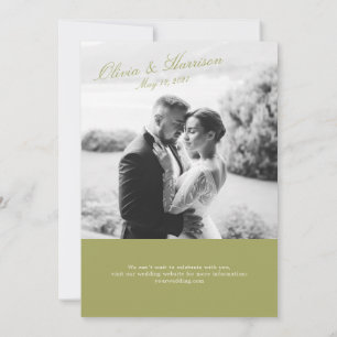 Faire-part de mariage avec photo d'Olive Garden
