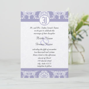Faire-part de mariage avec photo en lavande vintag