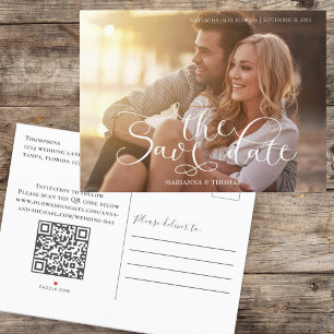 Faire-part de mariage avec photo et calligraphie s