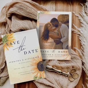 Faire-part de mariage avec photo et motif tourneso