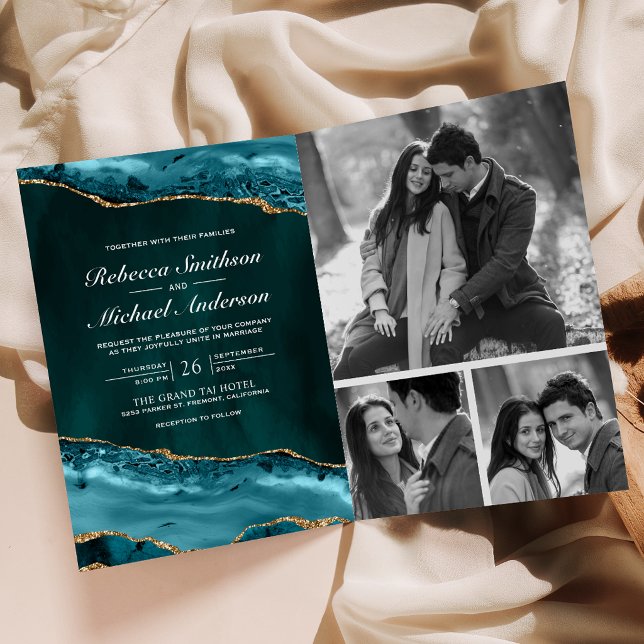 Faire-part de mariage avec QR Code et collage de p (Créateur téléchargé)
