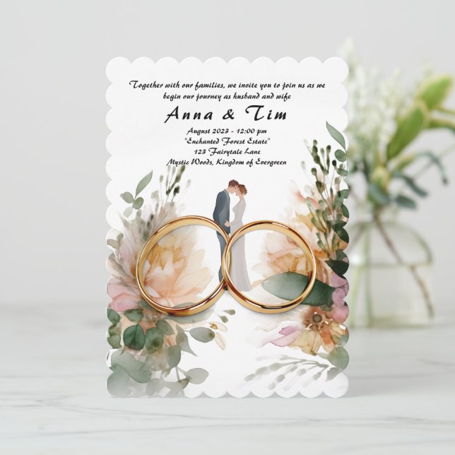 Faire-part de mariage avec style et élégance (Debout devant)