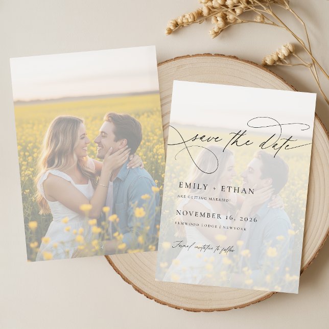Faire-part de mariage avec superposition de callig (Créateur téléchargé)