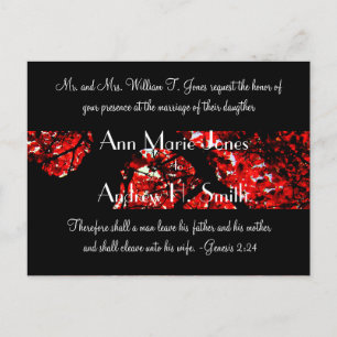 Faire-part de mariage avec un arbre aux feuilles r