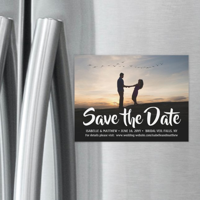 Faire-part de mariage avec une photo et calligraph (Créateur téléchargé)