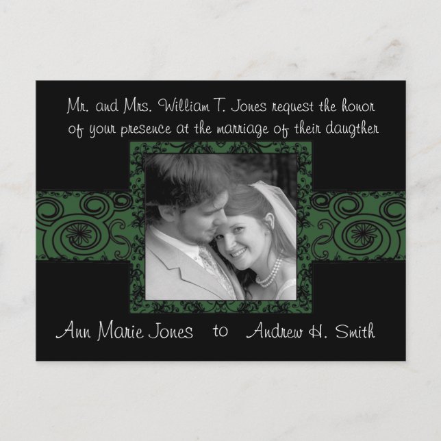 Faire-part de mariage avec votre photo (Devant)