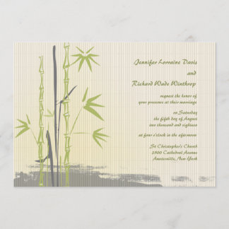 Faire-part de mariage bambou