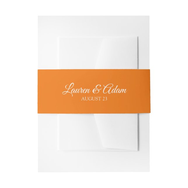 Faire-Part de Mariage Bandeau Ventre / Enveloppe | (Devant example)