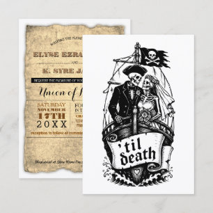 faire-part de mariage bateau pirate jusqu'à la mor