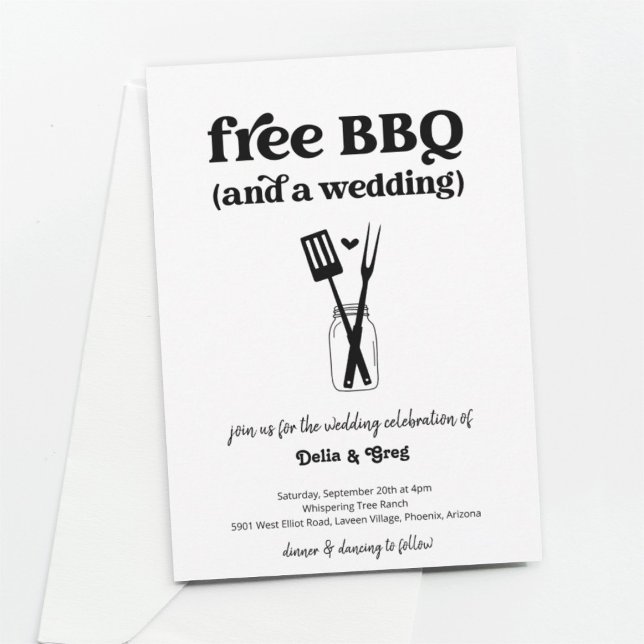 Faire-part de mariage BBQ Funny gratuit (Créateur téléchargé)