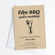 Faire-part de mariage BBQ Funny gratuit