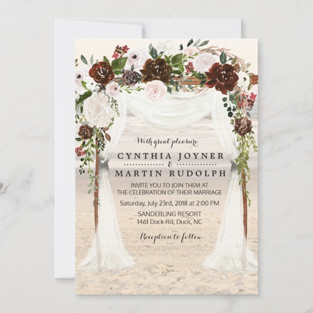 Faire-part de mariage Beach Arbor (Devant)