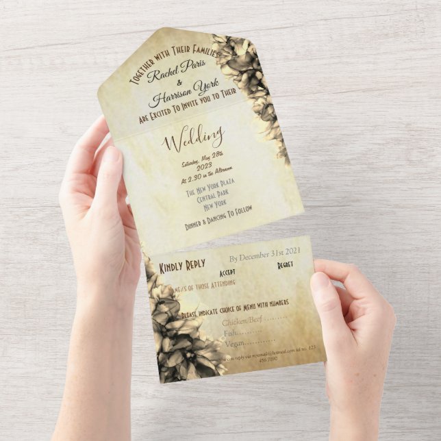 Faire-part de mariage beige neutre Abstrait modern (Déchirure)