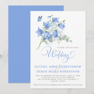 Faire-part de mariage Bellflower bleue