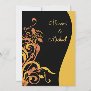Faire-part de mariage Black Gold