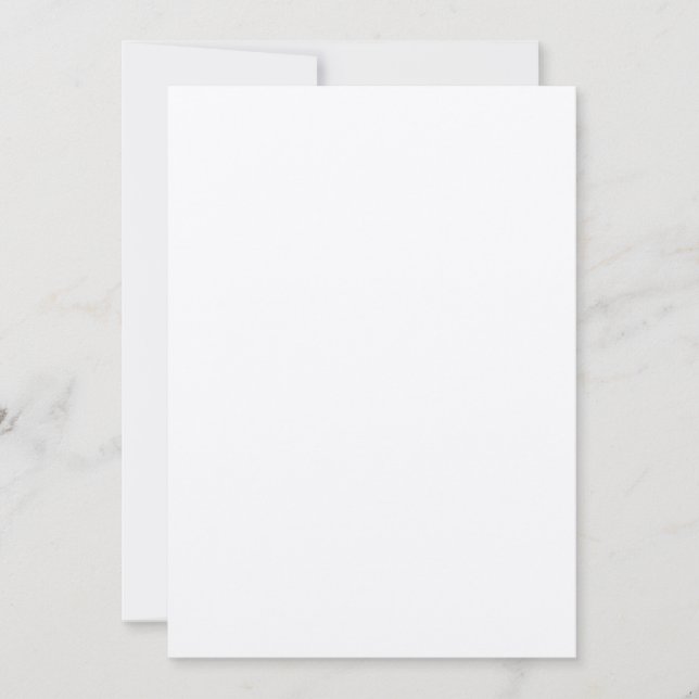 faire-part de mariage blanc de 7 po x 5 po (Devant)