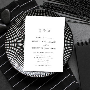 Faire-part de mariage blanc de l'espereur de scrip