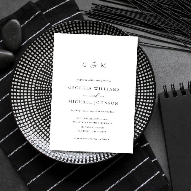 Faire-part de mariage blanc de l'espereur de scrip (Créateur téléchargé)