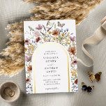 Faire-part de mariage blanche Boho Arch<br><div class="desc">Invitation à la Faire-part de mariage à huile de Boho Blanc. Cette invitation à la feuille mariage en arc de bouho élégante et élégante présente de magnifiques fleurs sauvages aquarelles peints à la main, disposés comme un cadre magnifique. Le dos comprend un beau bouquet de coordination avec un monogramme pour...</div>