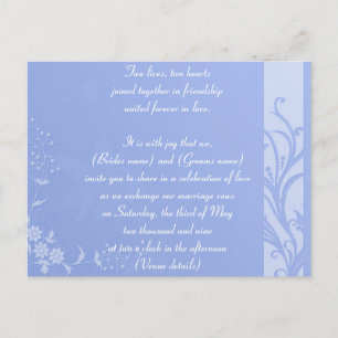 Faire-part de mariage bleu