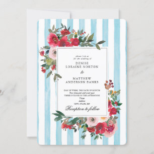 Faire-part de mariage bleu en sucre filé