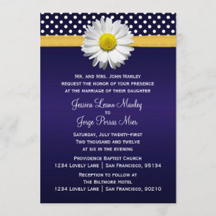 Faire-part de mariage bleu et jaune
