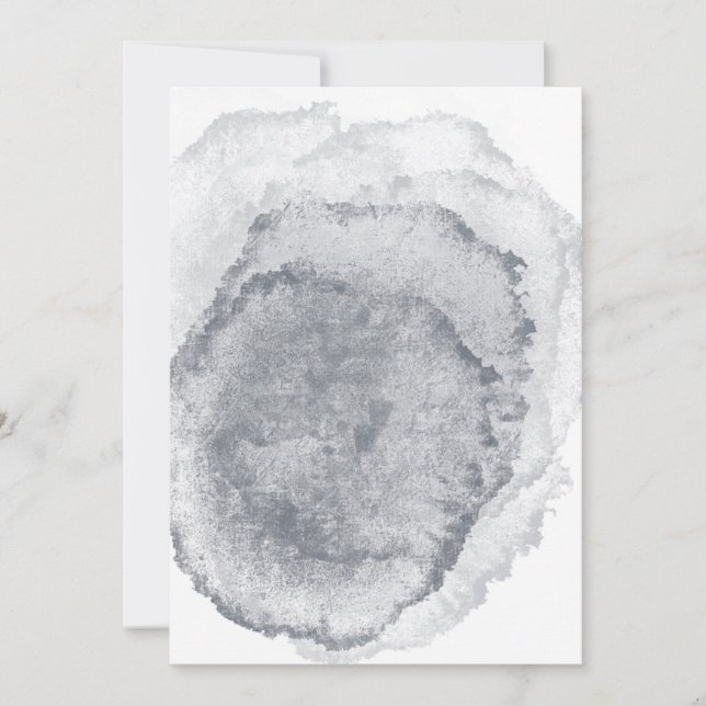 Faire-part de mariage bleu nuit blanche (Devant)