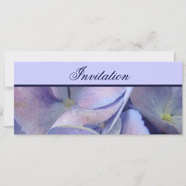 Faire-part de mariage Blue Hydrangea (Devant)