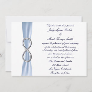 Faire-part de mariage Blue Silver Infinity