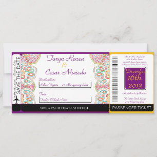 Faire-part de mariage Blue Tree / Snowf Boarding P