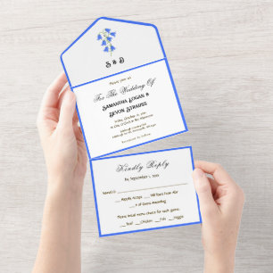 Faire-part de mariage Bluebells All in One