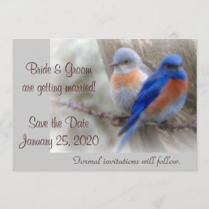 Faire-part de mariage Bluebird
