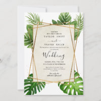 Faire-part de mariage Blush Tropical Palm