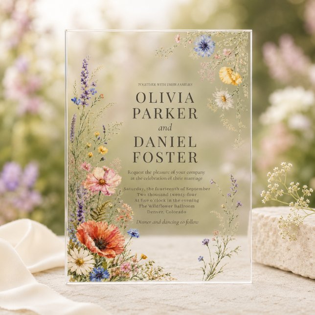 Faire-part de mariage bohème à fleurs sauvages de  (Créateur téléchargé)