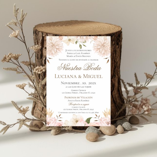 Faire-part de mariage bohème espagnol (Créateur téléchargé)