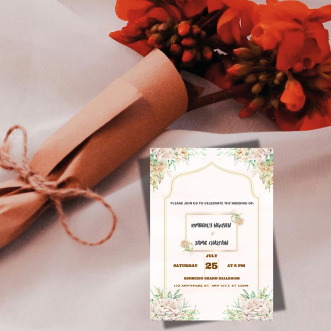 Faire-part de mariage Bohème Moderne, Tons Terreux (Créateur téléchargé)