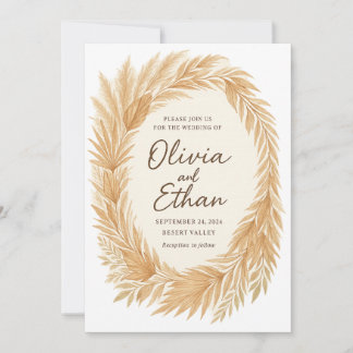 Faire-part de mariage Boho Chic – Herbe de Pampas