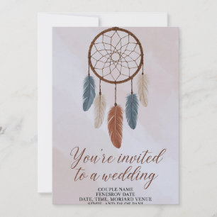 Faire-Part de Mariage Boho Dreamcatcher   Bohème R