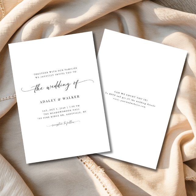 Faire-part de mariage Boho Minimal Avec Rsvp Numér (Créateur téléchargé)